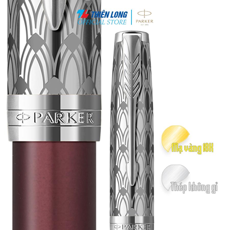 Bút bi cao cấp Parker SON Metal Red CT 18k GB-2119650 - Mạ vàng 18K