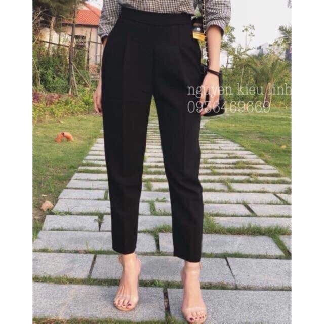 Quần Baggy lưng chun khoá sườn vải dày đẹp, may cẩn thận, form chuẩn