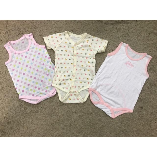 Set 3 Bodysuit hè bé gái xuất Nhật