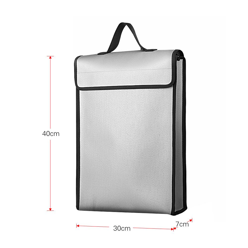 Fireproof Document Bags Waterproof Liquid Silicone Material Heat Insulation 1200℃ Fire Resistant Big Capacity Safe Bag