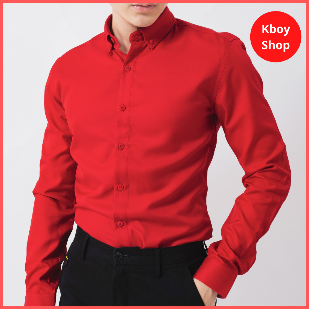 Áo Sơ Mi Nam Cotton Spandex Vải Co Giãn Form Slimfit Mềm Mịn Thấm Hút Tốt Có Bigsize - A068-1