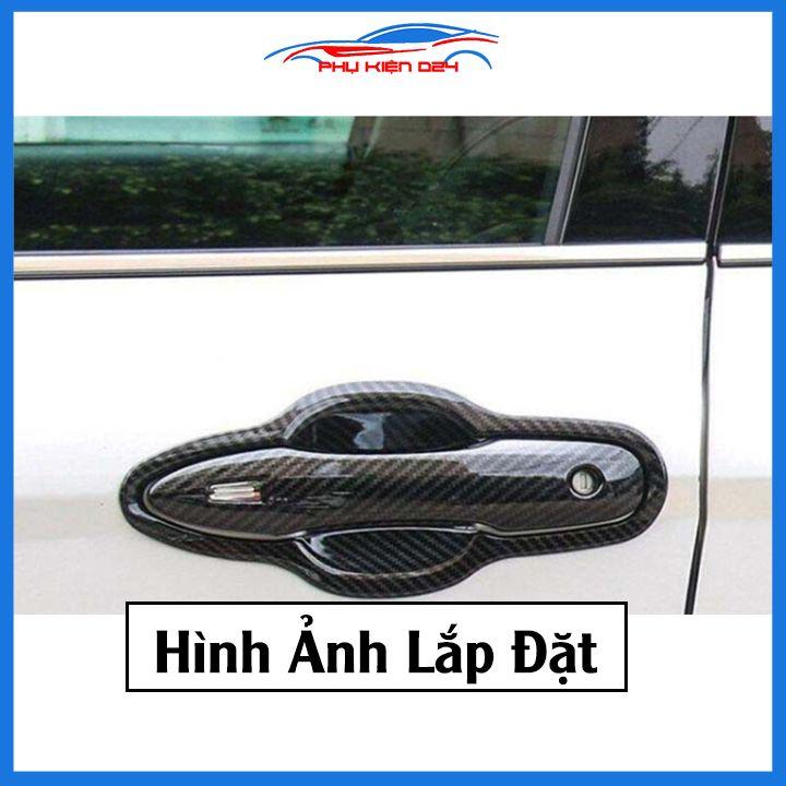 Ốp tay hõm Camry 2019-2020-2021-2022 vân carbon, mạ crom chống trầy bảo vệ cửa xe ô tô