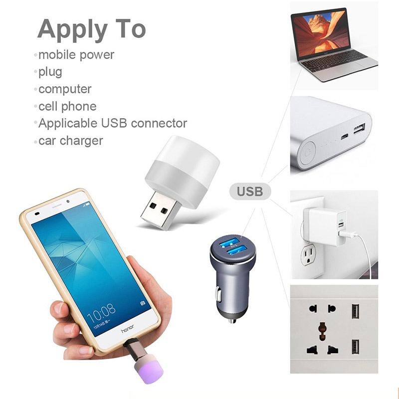 Đèn LED Tròn Nhiều Màu Siêu Sáng Cắm USB Đa Năng Dùng Trong Trường Hợp Khẩn Cấp