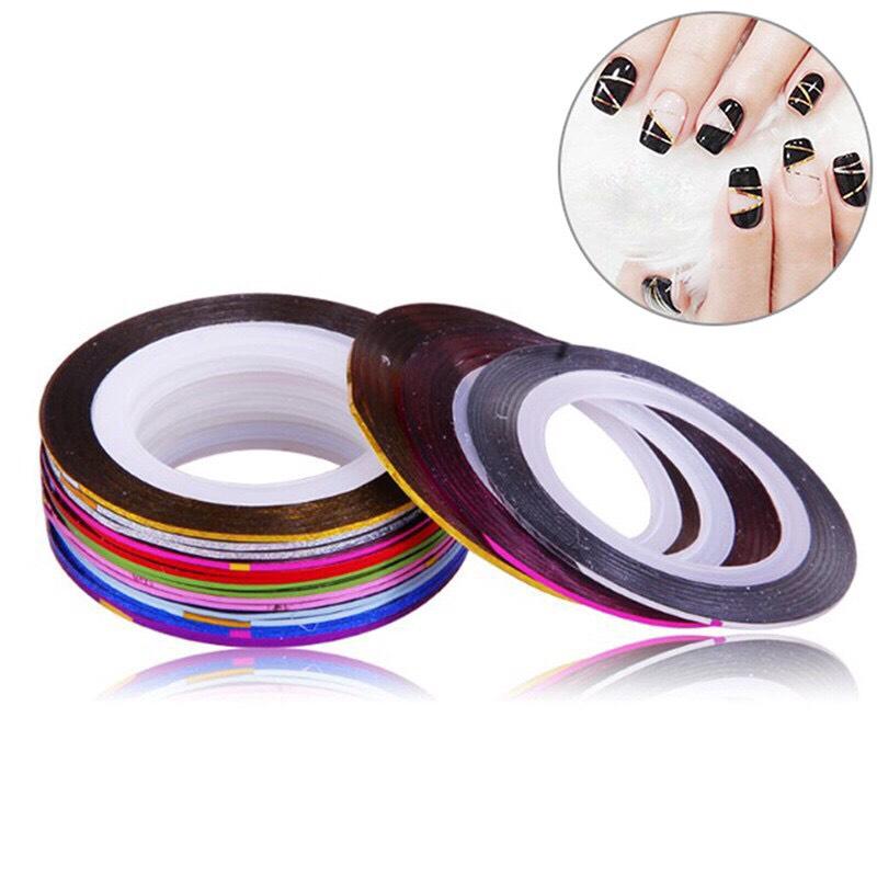 Set 10 cuộn băng keo trang trí móng DIY phong cách tao nhã - decal dán móng Nail nghệ thuật