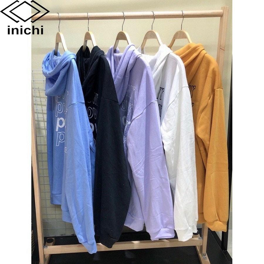 Áo Hoodie unisex INICHI A843 chất nỉ ngoại form rộng có mũ cho cả nam nữ