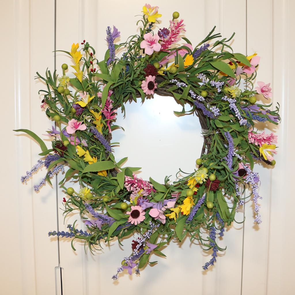 Large Front Door Wreath Artificial Flower Garland Hanging  Decor