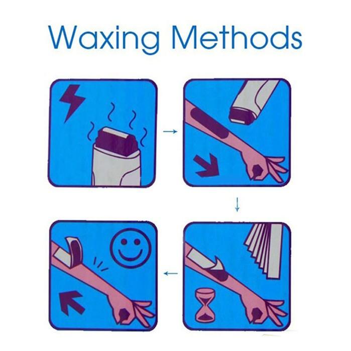 Bộ Máy wax lông nóng Depilatory - 1 thẻ sáp wax - 7 tờ giấy wax