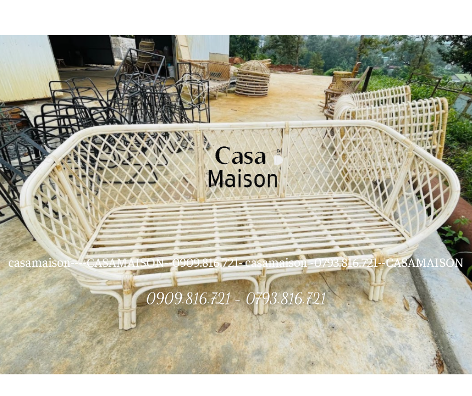 Ghế Tựa Mây Phong Cách Cổ Điển- Rattan Sofa In the Vintage Style - CH0014