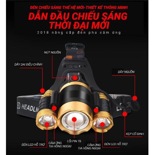 Đèn LED đội đầu siêu sáng điều chỉnh cường độ góc độ có sạc và pin - ShopToro - AsiaMart