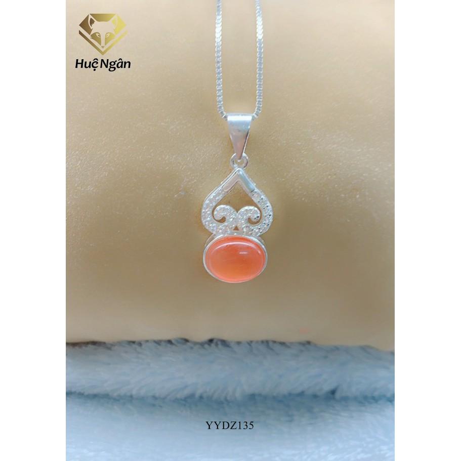 Dây chuyền bạc Ý 925 Huệ Ngân - Mặt đá phong thủy YYDZ135
