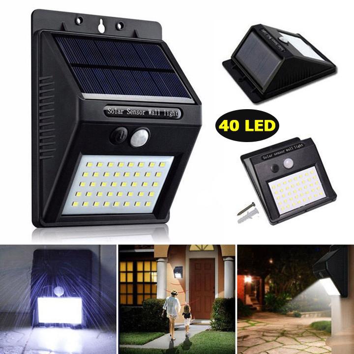 Đèn năng lượng mặt trời solar 40 led siêu sáng cảm biến ánh sáng và chuyển động
