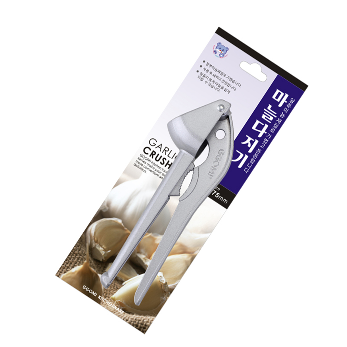 Ép tỏi bằng nhôm nguyên chất, thiết kế nhỏ gọn 16cm GGOMi Hàn Quốc GG759