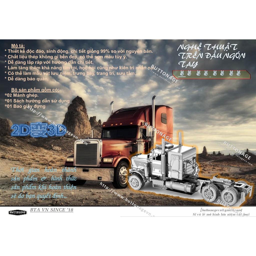 Mô Hình Lắp Ráp 3d Xe đầu kéo Freightliner FLC