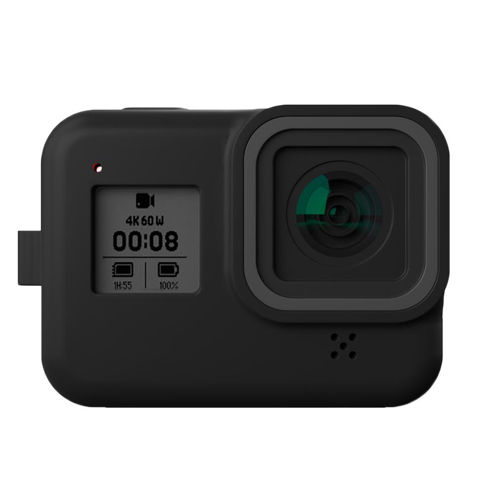 Vỏ silicone cho GoPro Hero 8 Black Imsed Glass Màn hình bảo vệ kính bảo vệ Phim Cover cho Go Pro 8 Phụ kiện