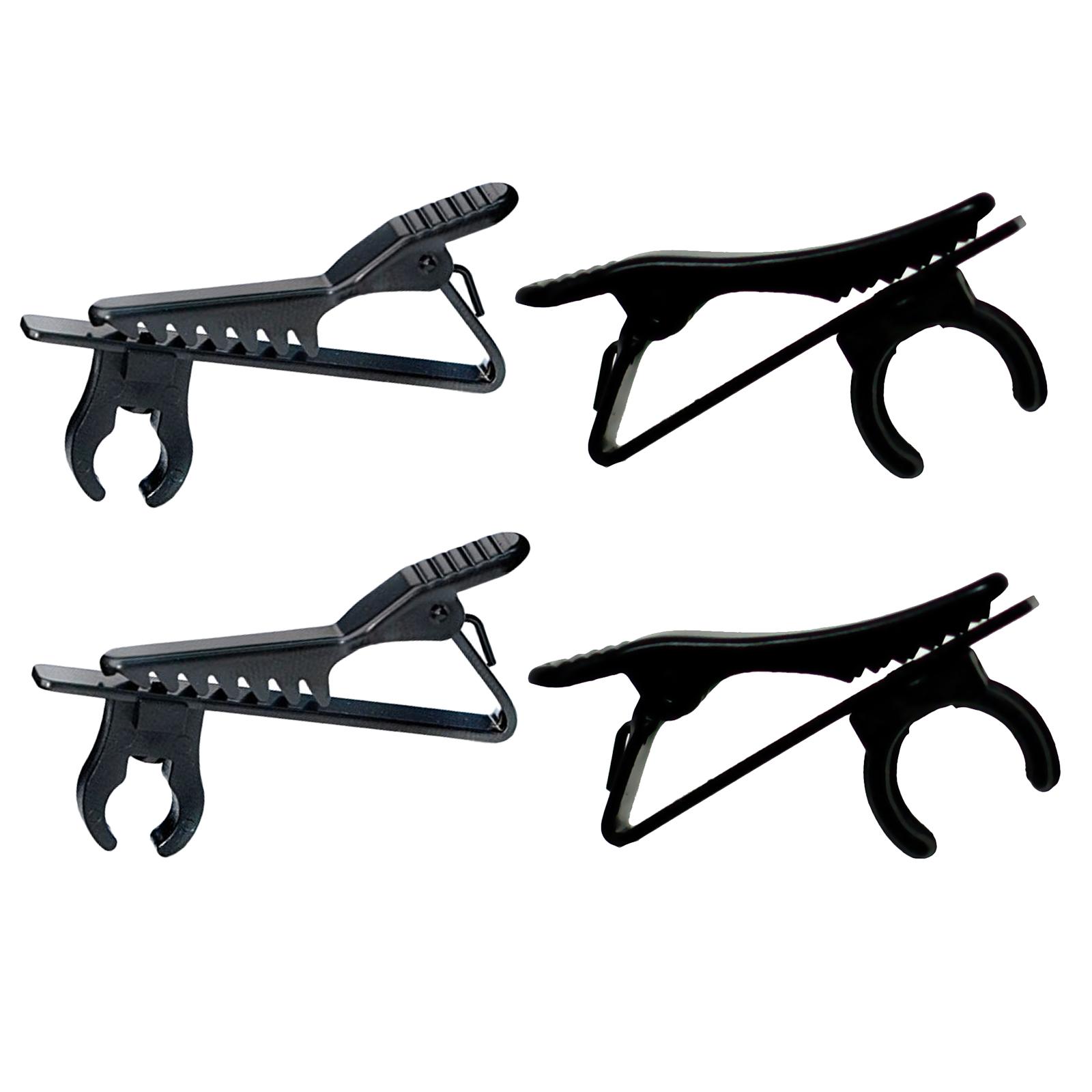 4pcs Portable Universal Mic Clips Speech Lapel Collar Microphone Clip Clamp