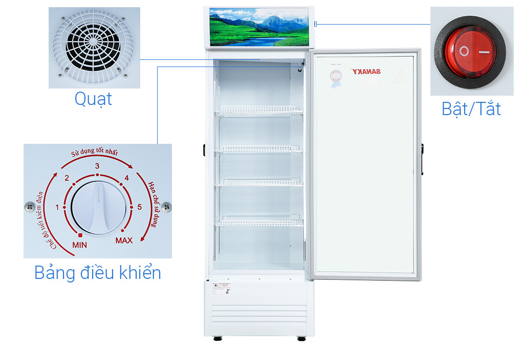 Tủ mát Sanaky VH-3589K3 Inverter 300L - Hàng chính hãng (chỉ giao HCM)