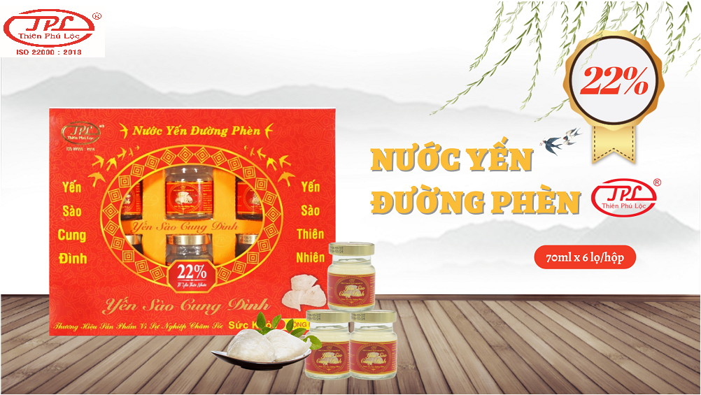 Nước yến sào Đường phèn - 22% Tổ yến