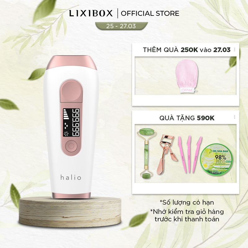 Máy Triệt Lông Vĩnh Viễn Tại Nhà Halio IPL Hair Removal Device 999999 Xung Ánh Sáng