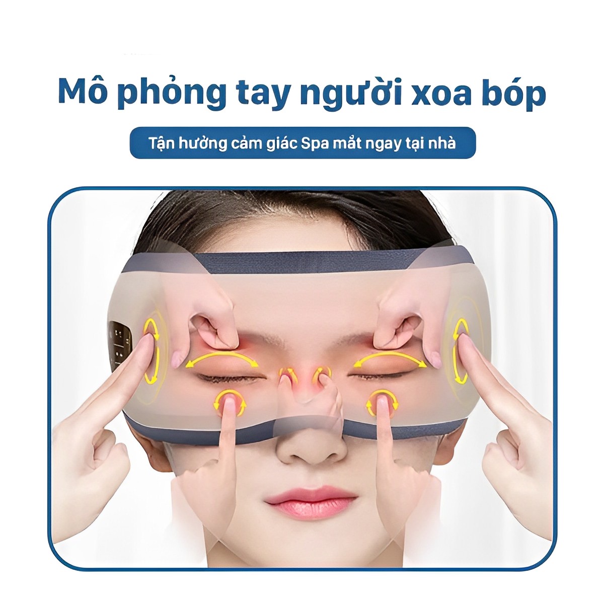 Máy massage mắt HY-01,Massage Bằng Ấp Suất Khí Có Tích Hợp Kết Nối Bluetooth Nghe Nhạc Thư Giãn Cao Cấp