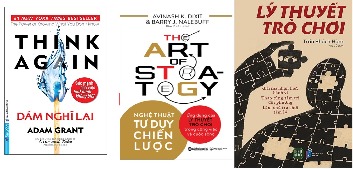 Combo Sách Nghệ Thuật Tư Duy Chiến Lược + Dám Nghĩ Lại + Lý thuyết trò chơi