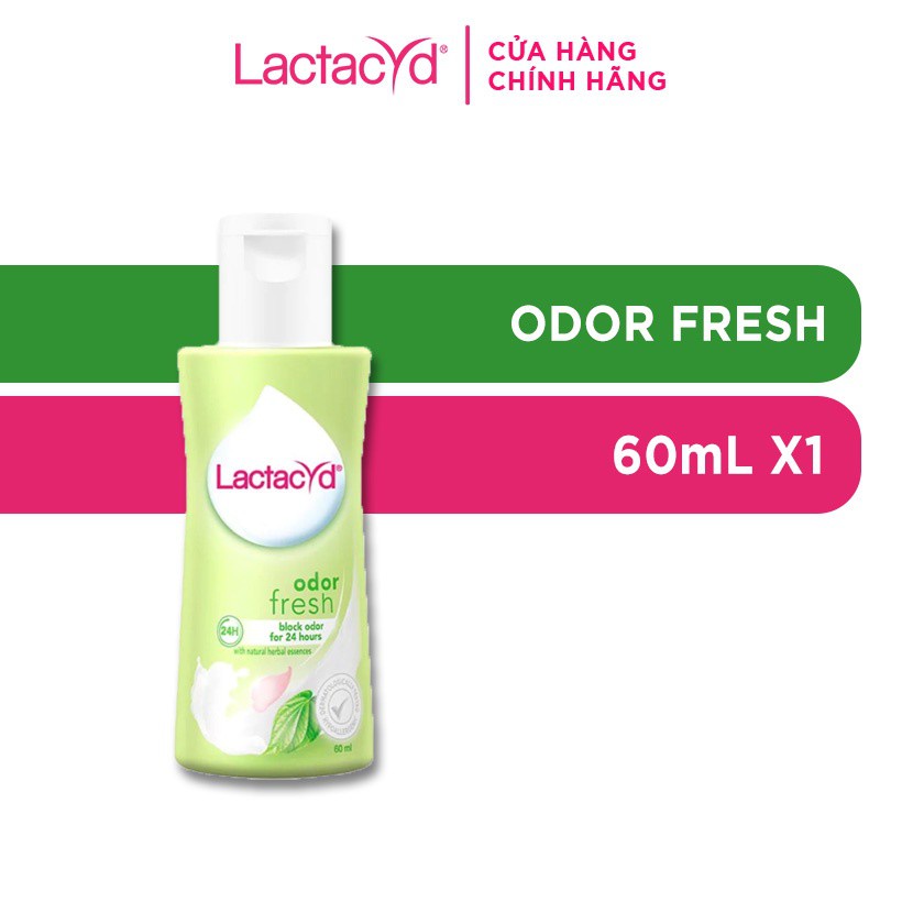 (Hàng tặng không bán) Dung Dịch Vệ Sinh Phụ nữ Lactacyd Odor Fresh Ngăn Mùi 24H 60ml