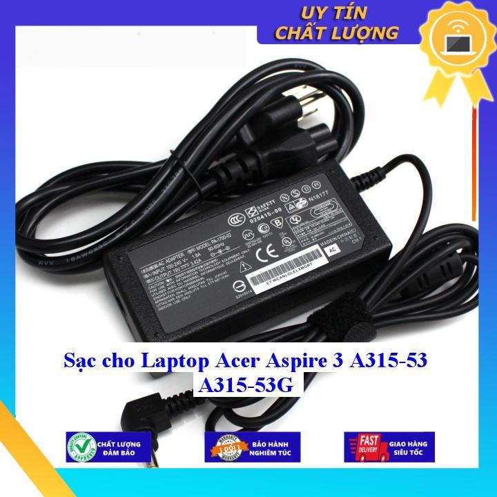 Sạc cho Laptop Acer Aspire 3 A315-53 A315-53G - Hàng Nhập Khẩu New Seal