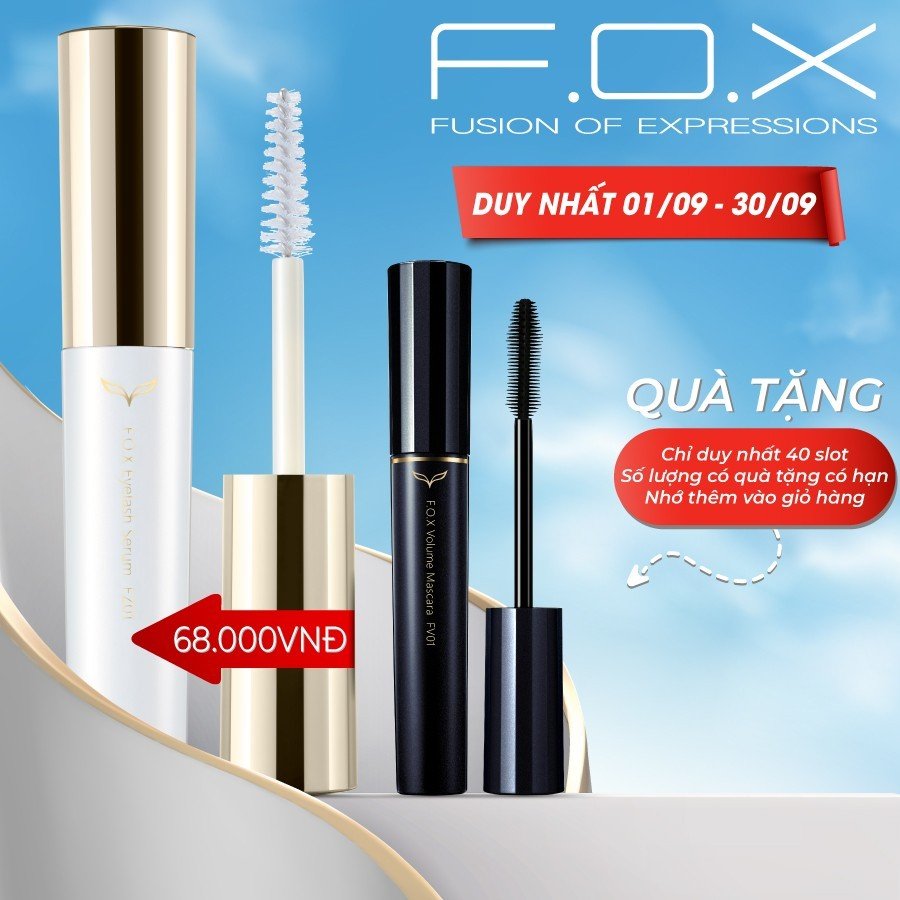 Serum Dưỡng Dài Mi F.O.X Tặng Mascara Volume Siêu Dày Và Cong Mi F.O.X