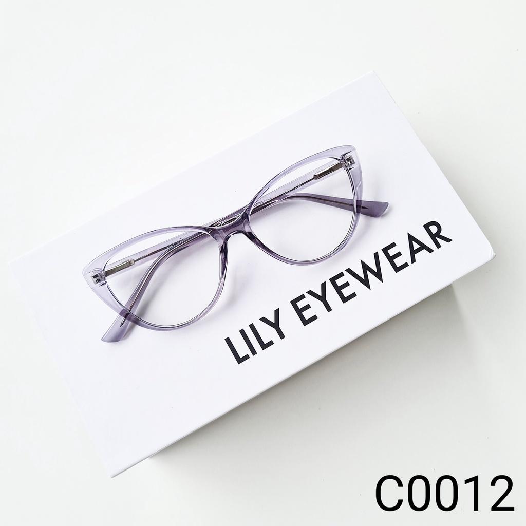 Gọng kính mắt mèo nữ LILYEYEWEAR chất liệu cao cấp kiểu dáng mới lạ thời trang C0012