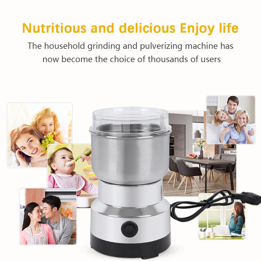 Máy Nghiền Bột Thảo Mộc Điện Mini Bằng Thép Không Gỉ Siêu Mịn Công Suất Cao 150W
