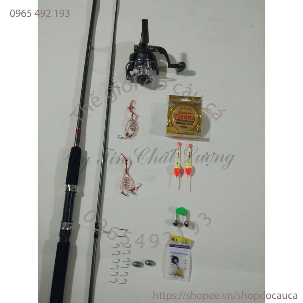 Bộ Cần Câu 2 khúc Shimano 2m4 đầy đủ phụ kiện như hình