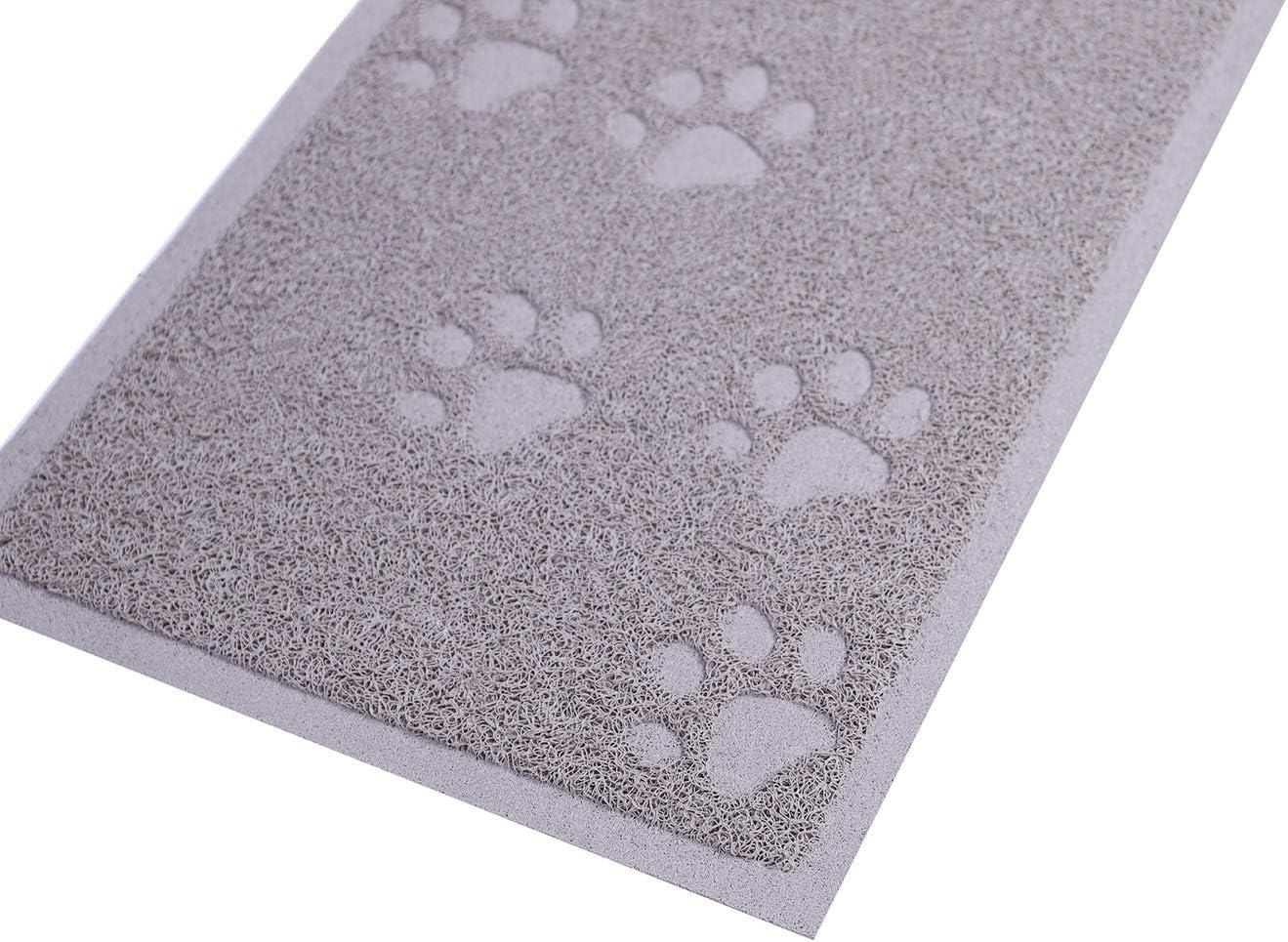 Mat lứa mèo cho sàn nhà bẫy bẫy thảm chống trượt, dễ dàng sạch, chống nước （xám）