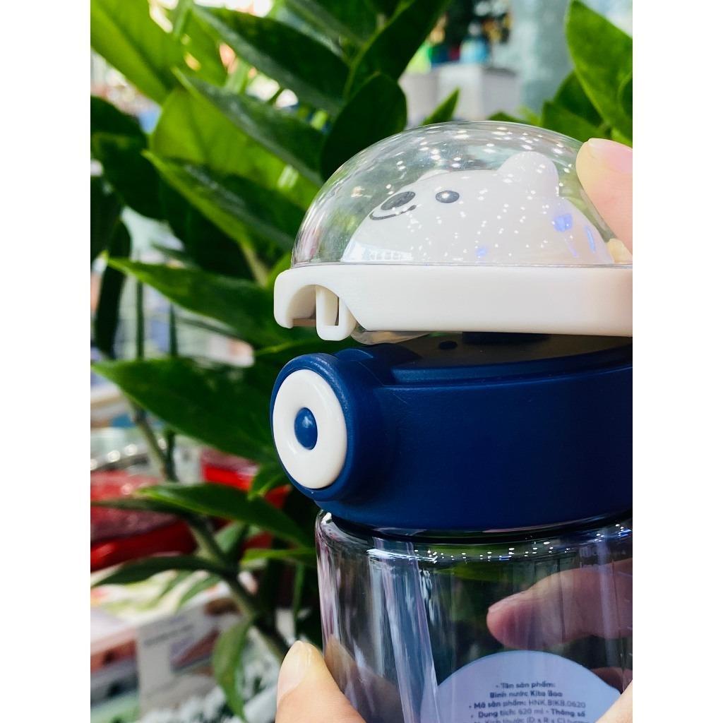 Bình Nước Kita Boo 480/620 ml - Inochi HIN.BIKF Nhiều Màu, Chất Liệu Tritan, An Toàn Cho Bé