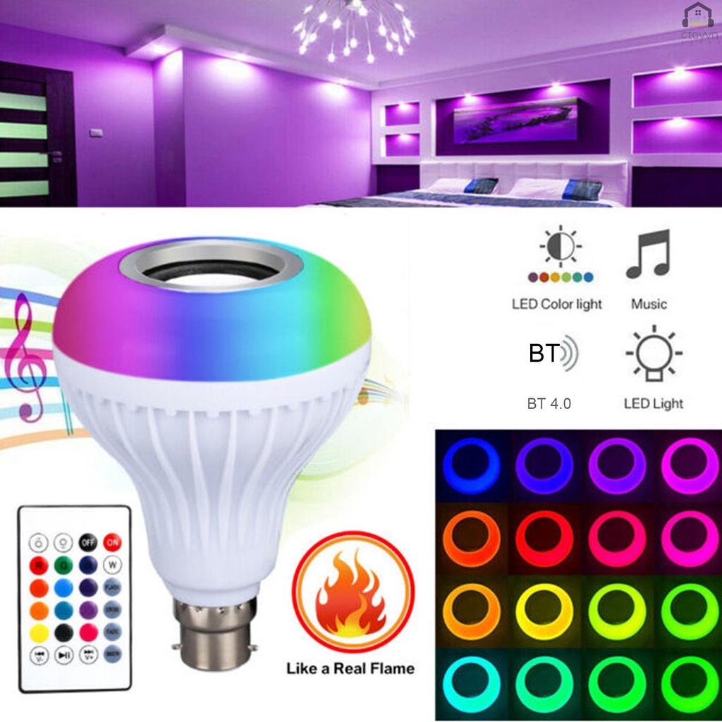 Bóng đèn LED E27 12W nhiều màu sắc kèm điều khiển từ xa