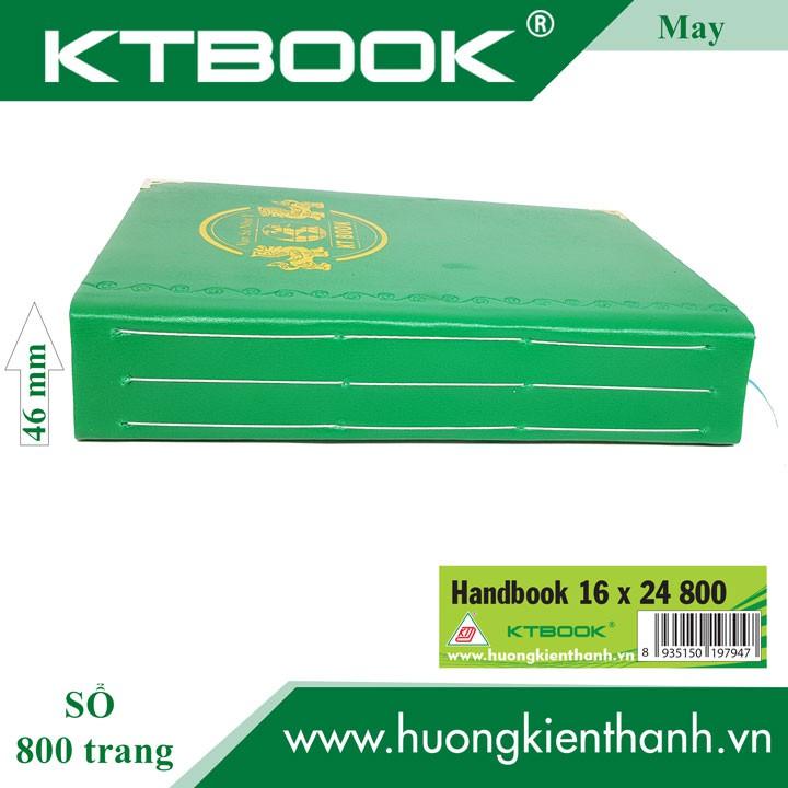 SỔ GHI CHÉP BÌA DA KTBOOK HANDBOOK CAO CẤP 800 trang size 16 x 24 cm ruột giấy in caro