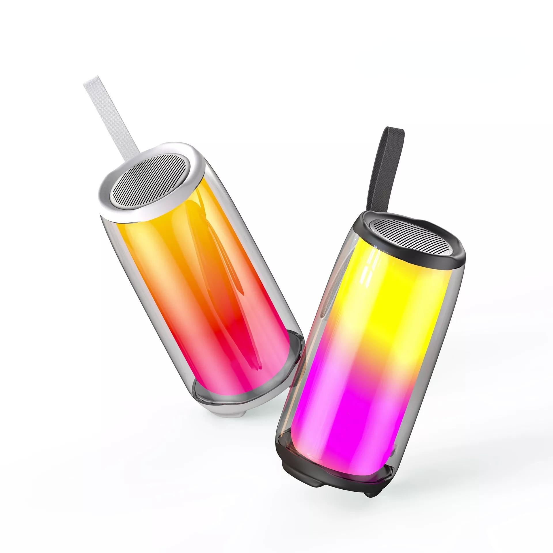MỚI Loa Bluetooth Âm Thanh Âm Nhạc Loa Không Dây Giảm Tiếng Ồn Di Động Ngoài Trời Nhiều Màu Sắc Loa Siêu Trầm HI-FI Stereo Chống Thấm Nước Color: Black Woofer Size/Full-Range Size: 100X100X210MM