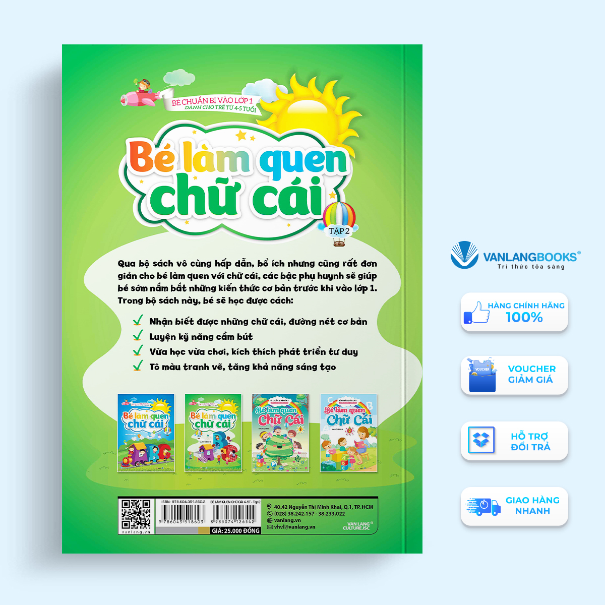 Bé Làm Quen Chữ Cái - Tập 2 (Dành Cho Trẻ Từ 4-5 Tuổi)