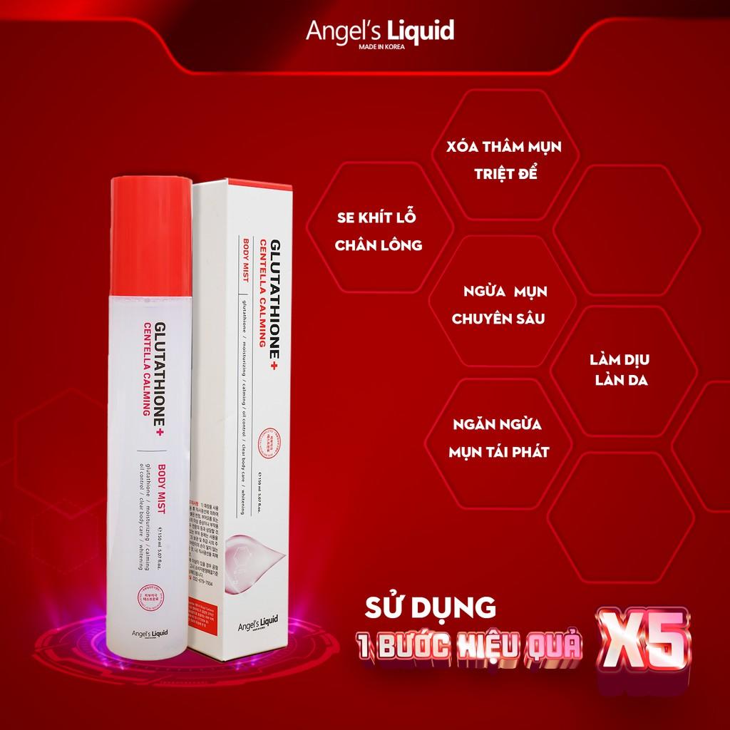 Xịt Giảm Mụn Lưng Angel Liquid Glutathione Plus Centella Calming Body Mist 150ml