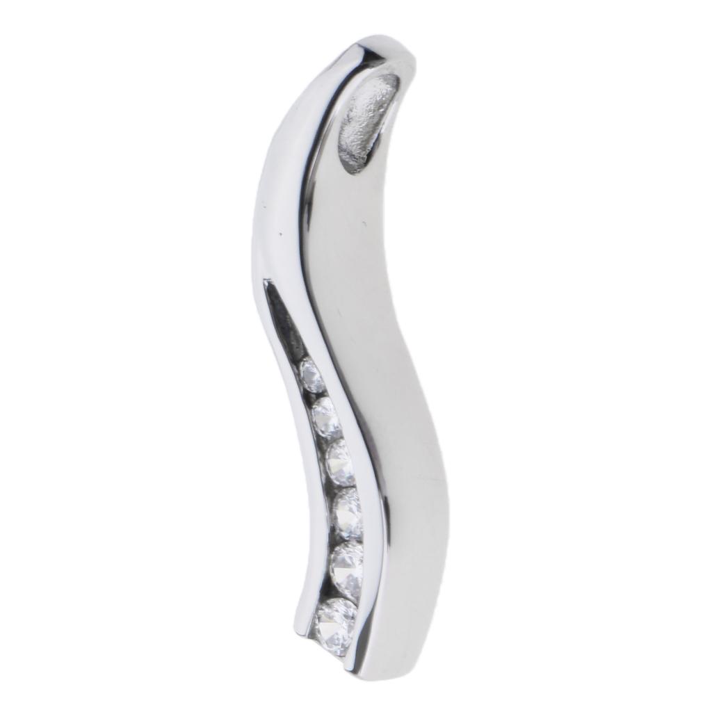 S Shape Stainless Steel Cremation Pendant for Human Pets Ashes Screw Open