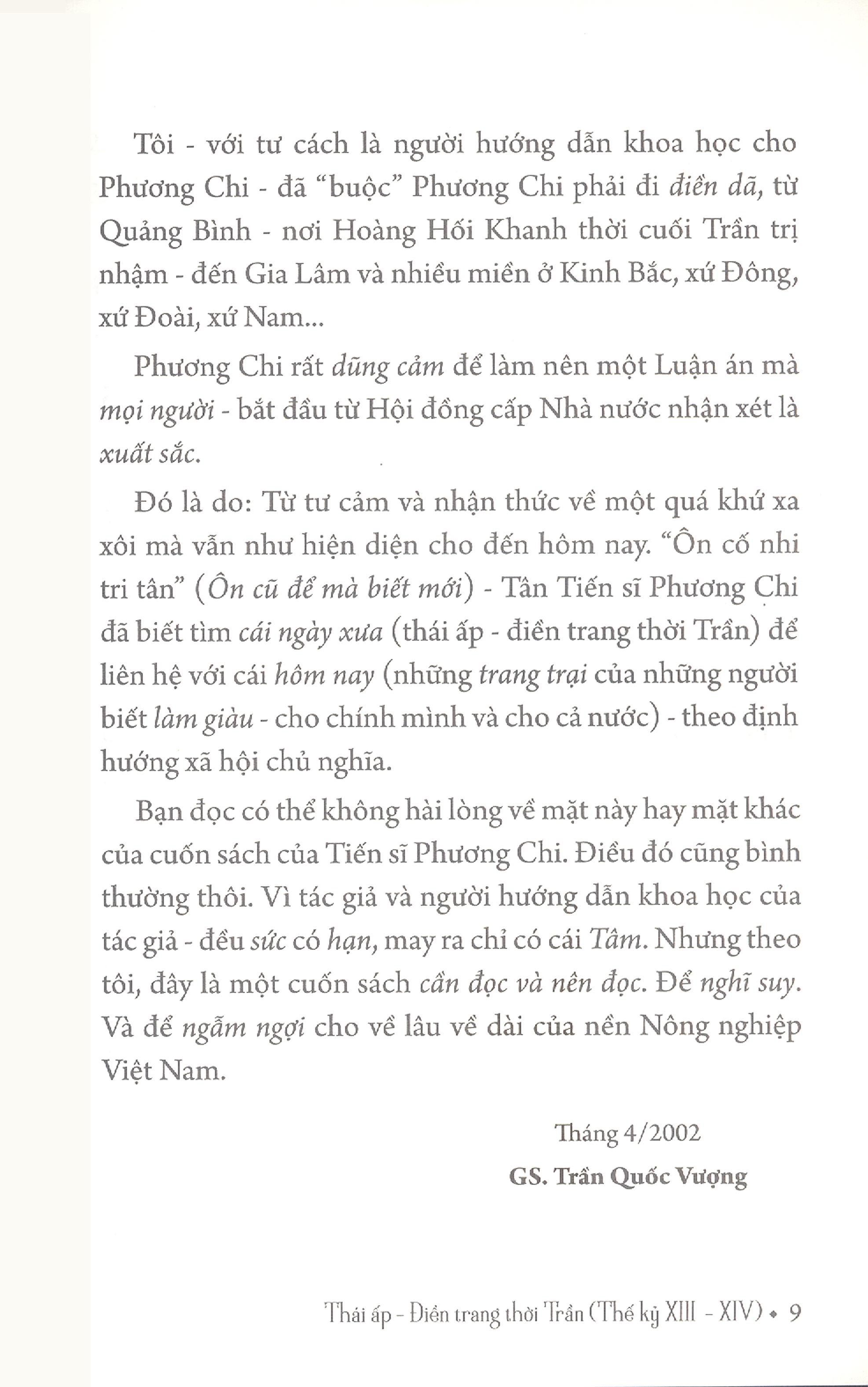 Thái Ấp, Điền Trang Thời Trần (Thế Kỷ XIII-XIV)