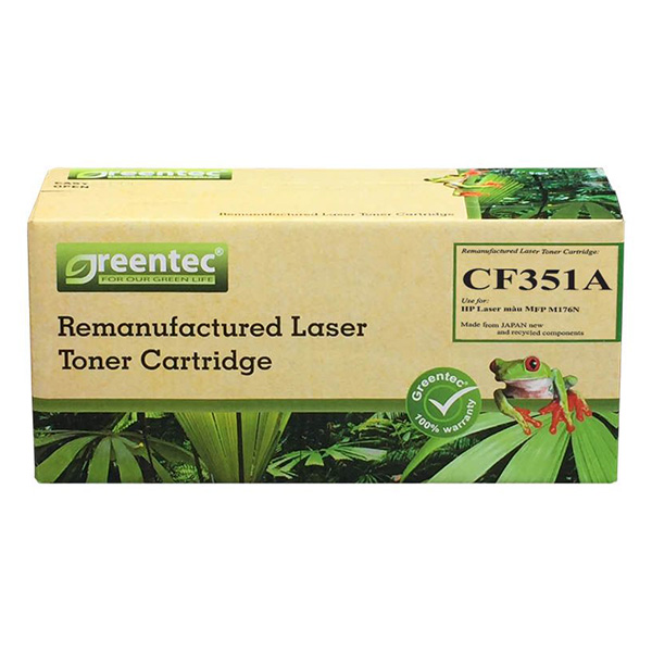 Mực in laser màu Greentec  CF351A - Hàng chính hãng
