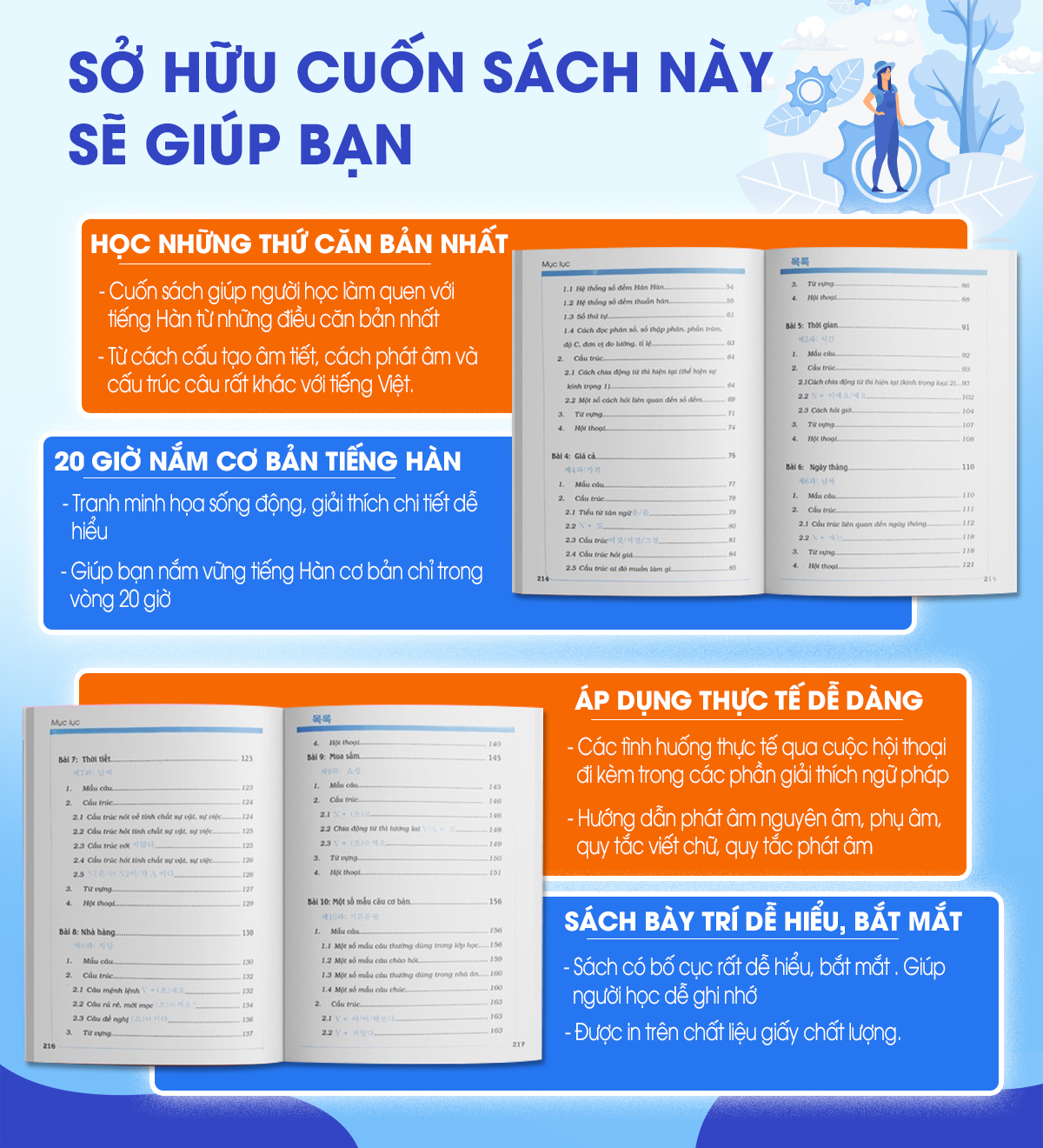 Tự Học Tiếng Hàn Dành Cho Người Mới Bắt Đầu (Tặng Bookmark PL)