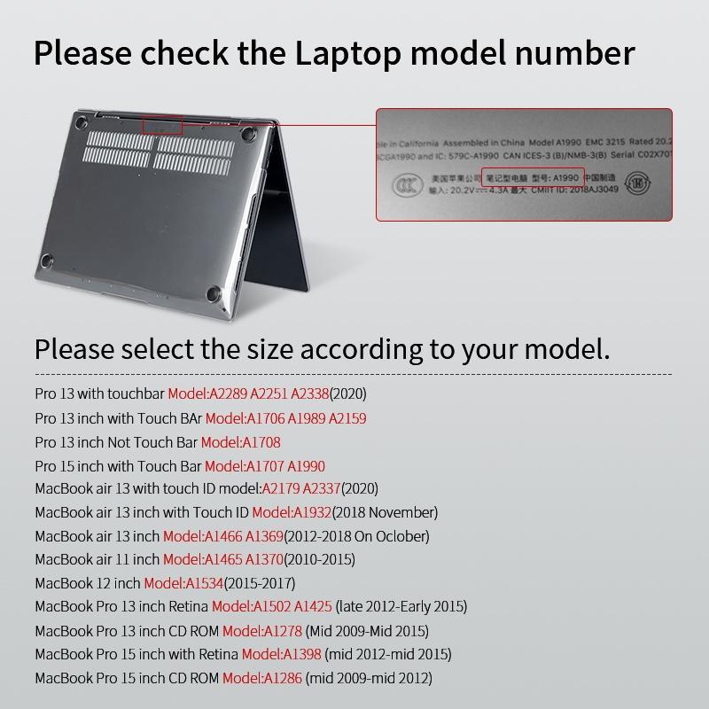 Ốp Máy Tính Bảng Kèm Bàn Phím Cho Macbook Air M1 13.3 inch A1466 A1932 A2179 A2337 Mac book pro A1706 A2159 A2289 A2251 A2338