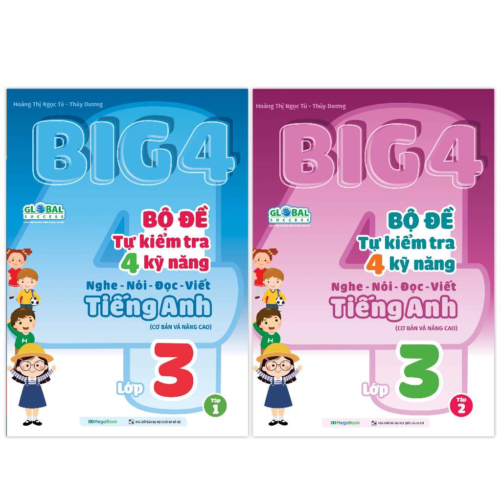Sách- Combo Big 4 Bộ đề tự kiểm tra 4 kỹ năng Nghe - Nói - Đọc - Viết Tiếng Anh lớp 3
