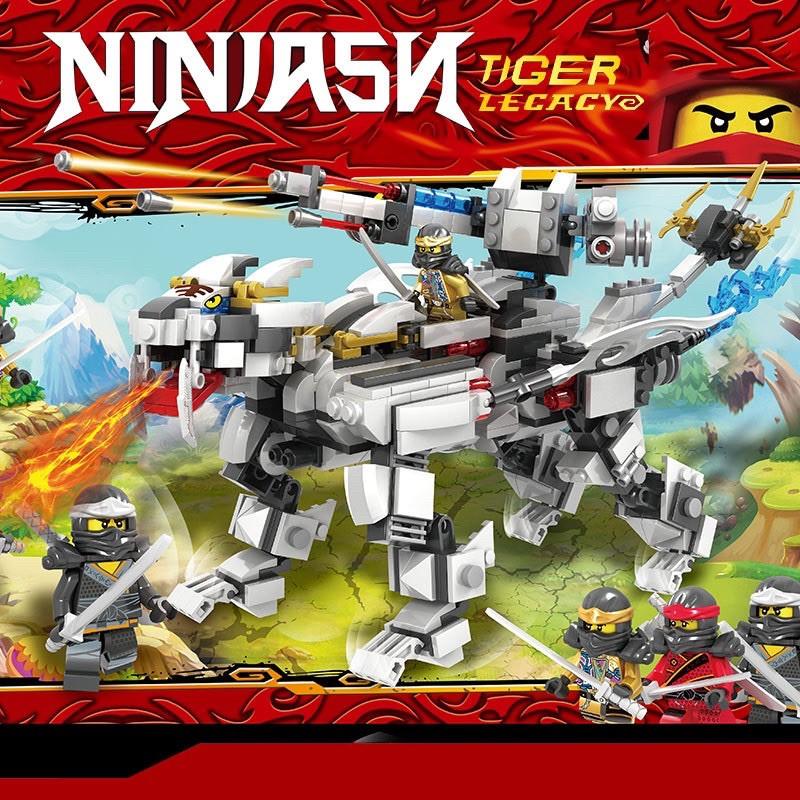 Đồ chơi Lắp ráp xếp hình non Lego ninjago Hổ Bạc cổ đại phun lửa của ninja đất cole 803 chi tiết