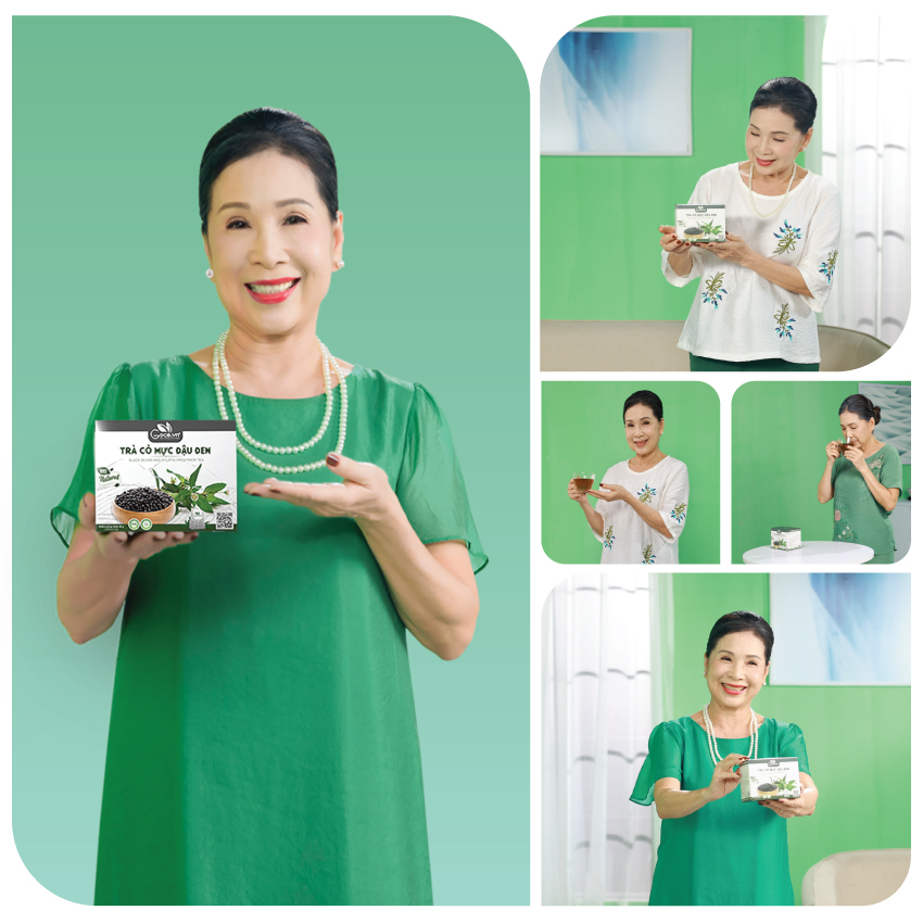 Trà cỏ mực đậu đen túi lọc Goce