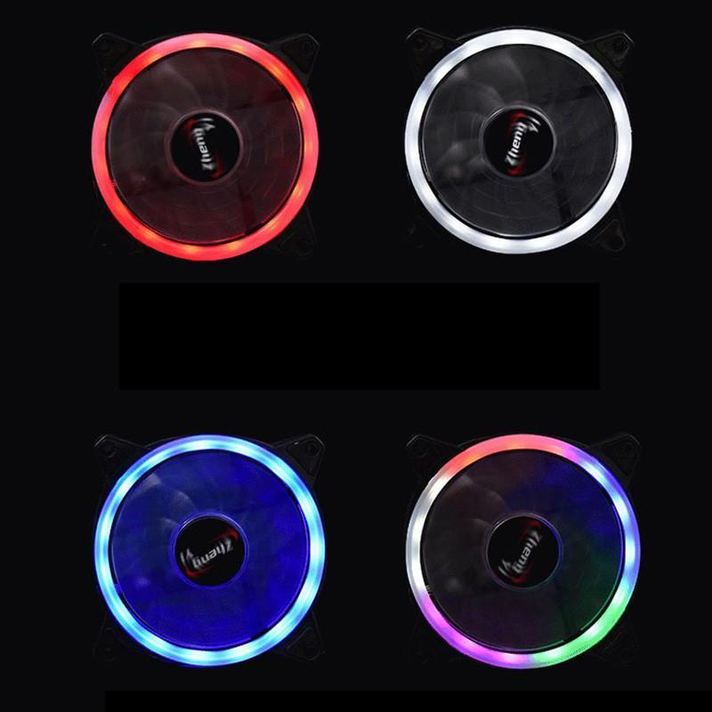 Quạt Tản Nhiệt Không Chổi Than Đèn LED RGB 12cm DC 12V Nhiều Màu Sắc Cho Vỏ Máy Tính