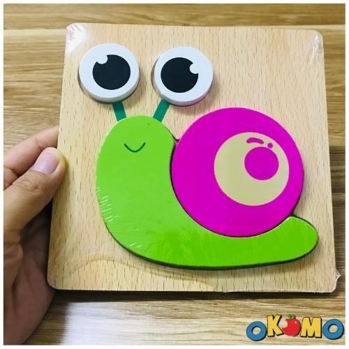 Đồ chơi ghép hình gỗ nổi 3D bằng gỗ thông minh giáo dục Montessori nhiều chủ đề giúp bé phát triển trí tuệ (3d màu ) OKO