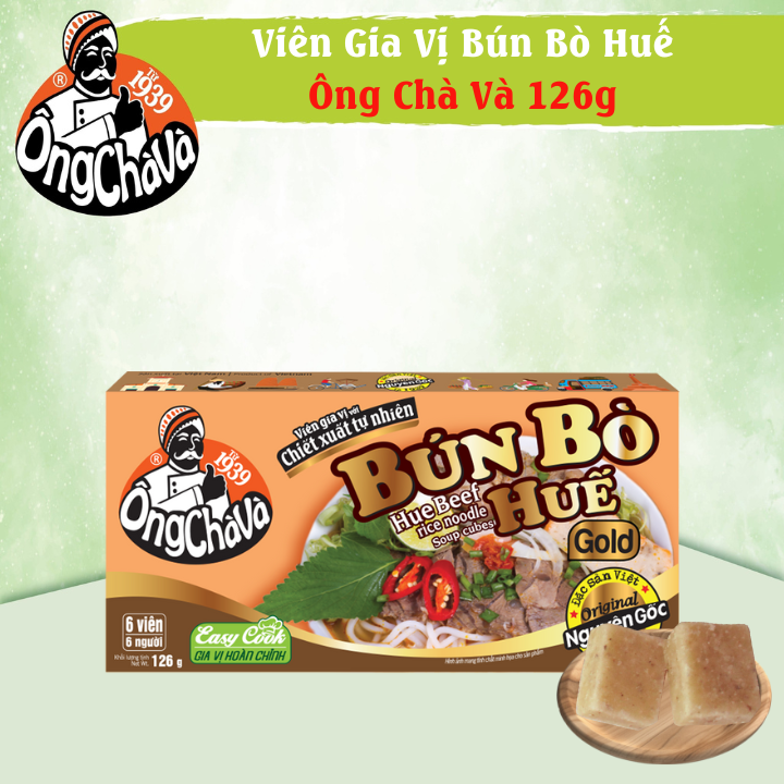 Viên Gia Vị Bún Bò Huế Ông Chà Và Gold 126gr (Hue Beef Rice Noodle Soup Cubes)