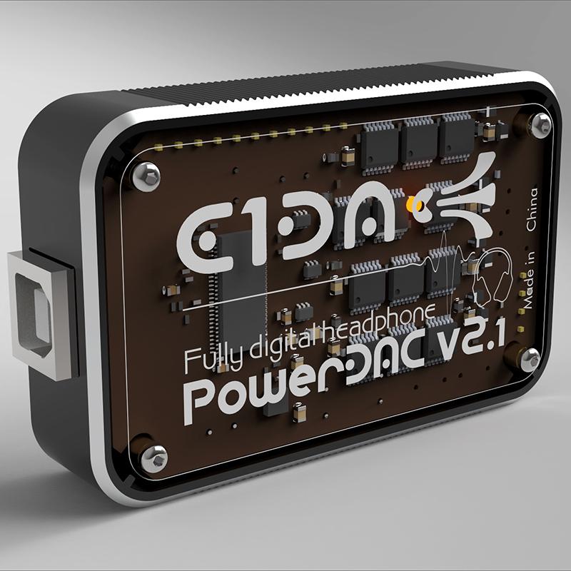 PowerDAC v2.1 E1DA Bộ khuếch đại tai nghe PEQ DSP BLE DAC với Bộ chuyển đổi 2.5/3.5 và Cáp