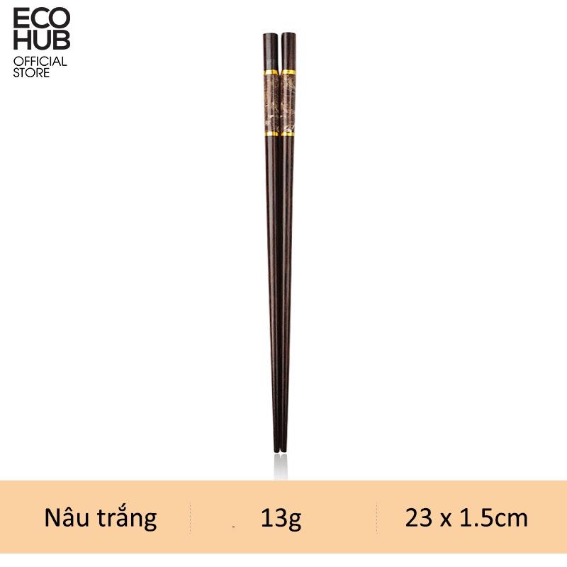 Đũa gỗ ECOHUB khảm đá 23cm E00318